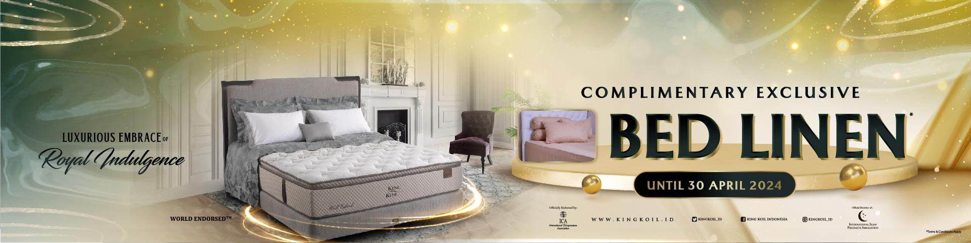 Promotion April 2024: Complimentary Exclusive Bed Linen